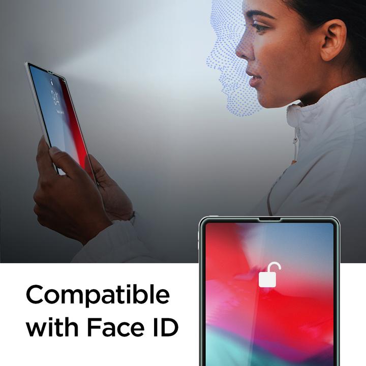 Actual product image Spigen Glass display protection film, 9H glass film (1 Piece, iPad Pro 12.9 2018 (3. Gen))