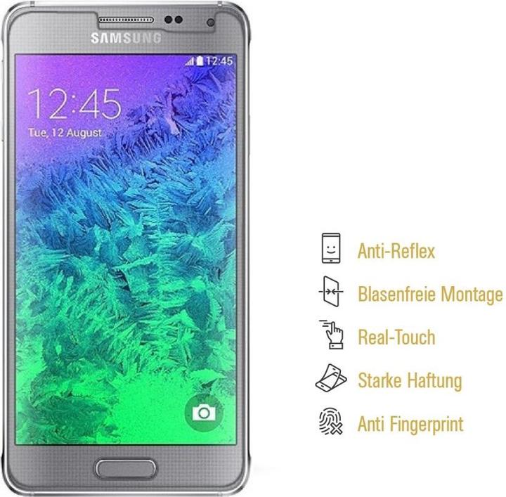 Actual product image Protectorking 3x Displayschutzfolie matt Anti-Reflex entspiegelt (3 Piece, Samsung Galaxy Alpha)