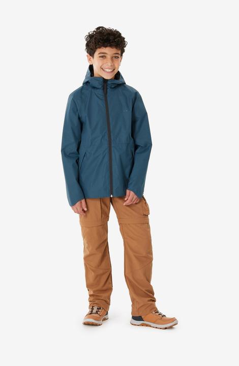 Produktbild Quechua Wanderjacke MH500 Kinder Gr. 122–170 wasserdicht Wandern blau (12, 13, 14)