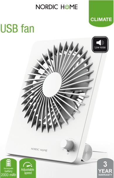Produktbild Deltaco FT771 - USB Fan (45 dB)