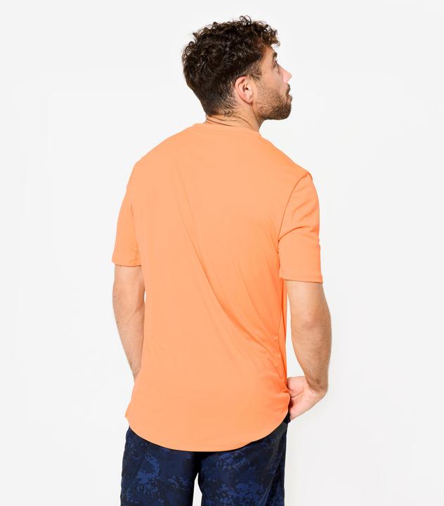 Image du produit Domyos Men's Short-Sleeved Crew Neck Breathable Fitness T-Shirt - Orange (S)