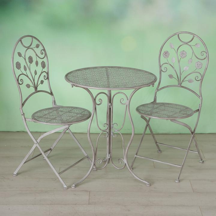 Actual product image Boltze Home Garden set Flores Iron, Beige (40 cm)