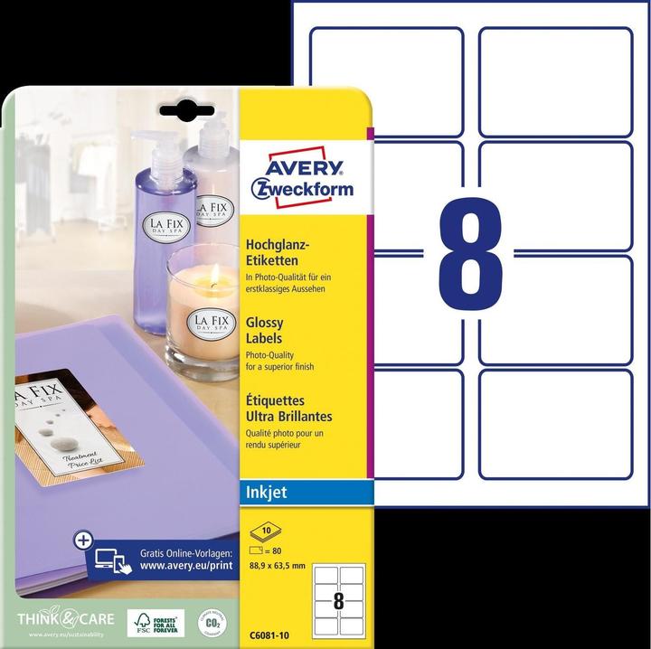 Produktbild Avery Hochglanz-Etiketten