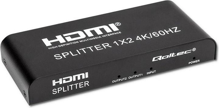 Produktbild Qoltec 51797 Aktiver HDMI-Splitter 2 x HDMI 4K x 2K | 6 Gbit/s | 60Hz