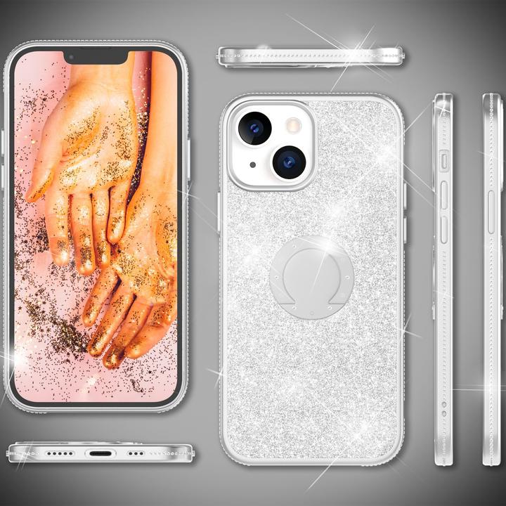 Produktbild Nalia Ring Glitzer Silikon Hülle (Apple iPhone 13)