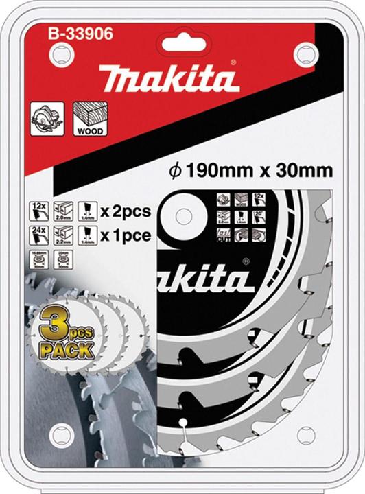 Actual product image Makita Circular saw blade set 3 pcs. 190 m