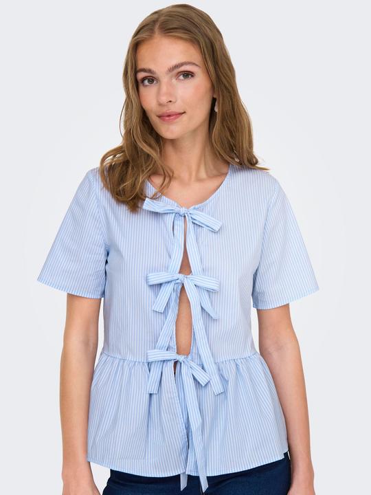 Image du produit JdY Locker geschnitten Hemdkragen Voluminöser Armschnitt Top Top mit Schösschen (XL)