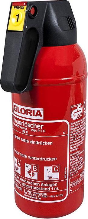 Gloria P2G Feuerlöscher Pulver 2,0 kg