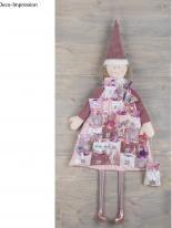 Rayher Advent calendar to hang up, rosé, 1 piece