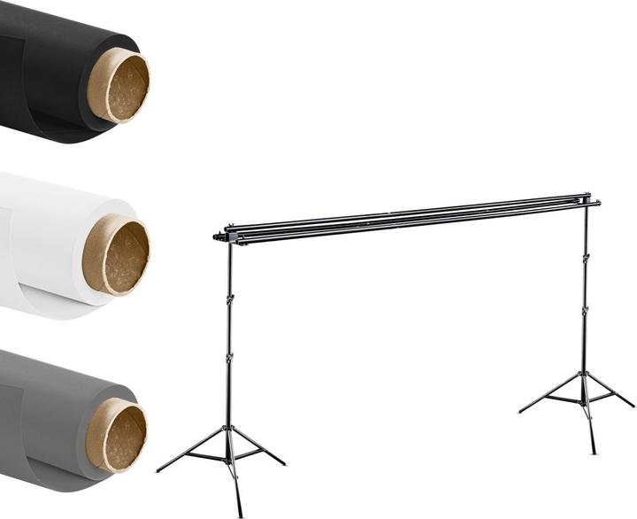 Actual product image Walimex 3-fold background system + bag (290 cm, 250 cm)