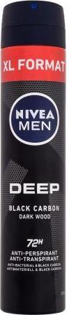 Actual product image NIVEA Men Deep Black Carbon 48H Antiperspirant 200ml (Spray, 200 ml)