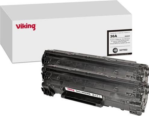 Image du produit Viking Cartouche de toner Compatible HP 36A CB436A Noir 2 pièces