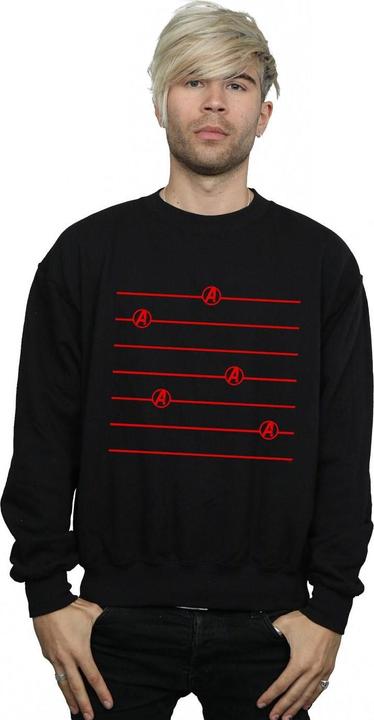 Actual product image Mens Avengers Endgame Logo Stripes Cotton Sweatshirt (S)