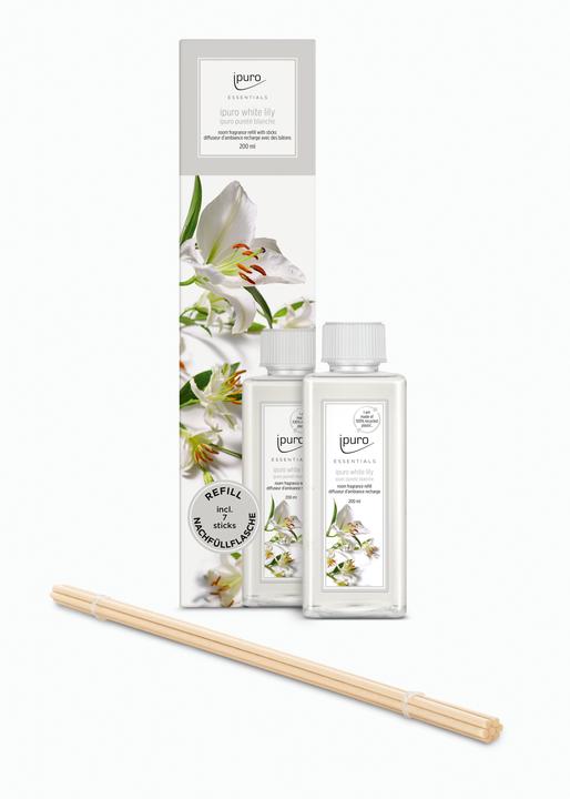 Immagine prodotto Ipuro Ricarica di bastoncini di profumo Giglio bianco con bastoncini 200 ml (200 ml)