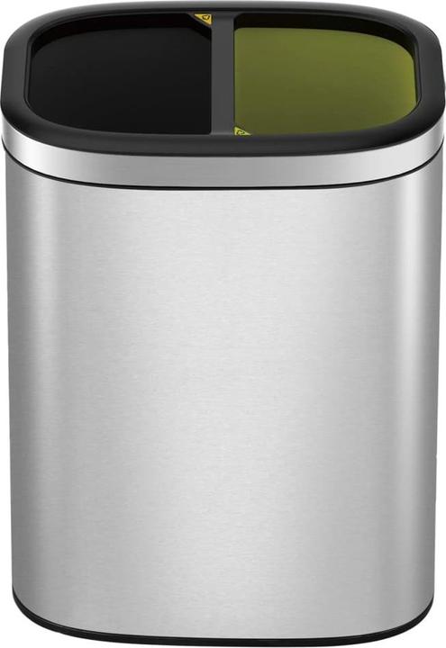 Immagine prodotto EKO Mülltrennsystem OLI-Cube Open Top Bin Edelstahl 2 x 10 L gebürsteter Edelstahl, mit offener Ein (20 l)
