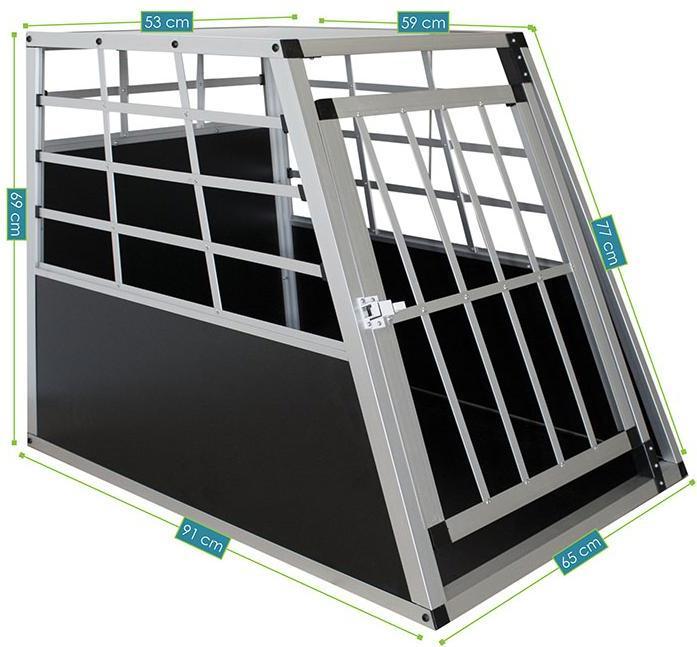 Actual product image Juskys Dog transport box (Dog, Safety closure)