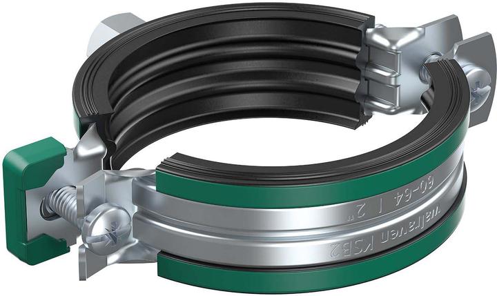 Produktbild Walraven Rohrschellen KSB2 Zweischrauben Ø25-28mm, verzinkt, mit Quicklock, Kombinationsbefestigung