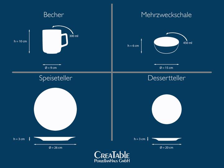 Actual product image CreaTable Nordic Fjord (4 Piece)