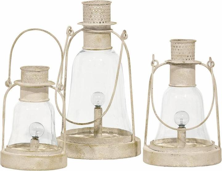 Image du produit Loberon Lanterne LED Set de 3 Fitou blanc antique (H, 3 x)