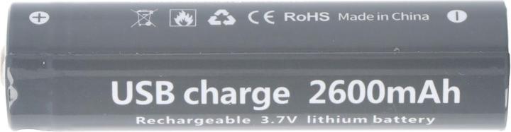 Immagine prodotto AccuCell Cella rotonda 18650, ioni di litio, 3,7V, 2600mAh, 9,6Wh, con porta di ricarica USB-C (1 pz., 18650, 2600 mAh)
