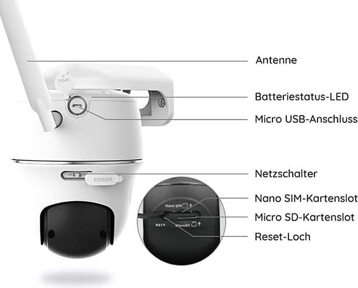 Produktbild Reolink Go PT EXT Mobile Kamera mit Solarpanel (2560 x 1440 Pixels)