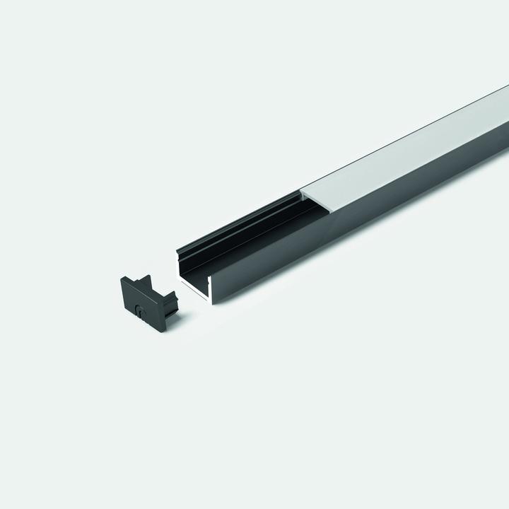 Actual product image Halemeier LED recessed/mounted profiles ChannelLine D2 with light screen