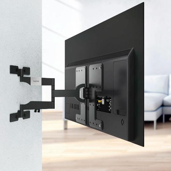 Produktbild Hama TV-Wandhalterung, OLED, flach, schwenkbar, ausziehbar, 229cm (90") bis 50kg (Wand, 90", 50 kg)