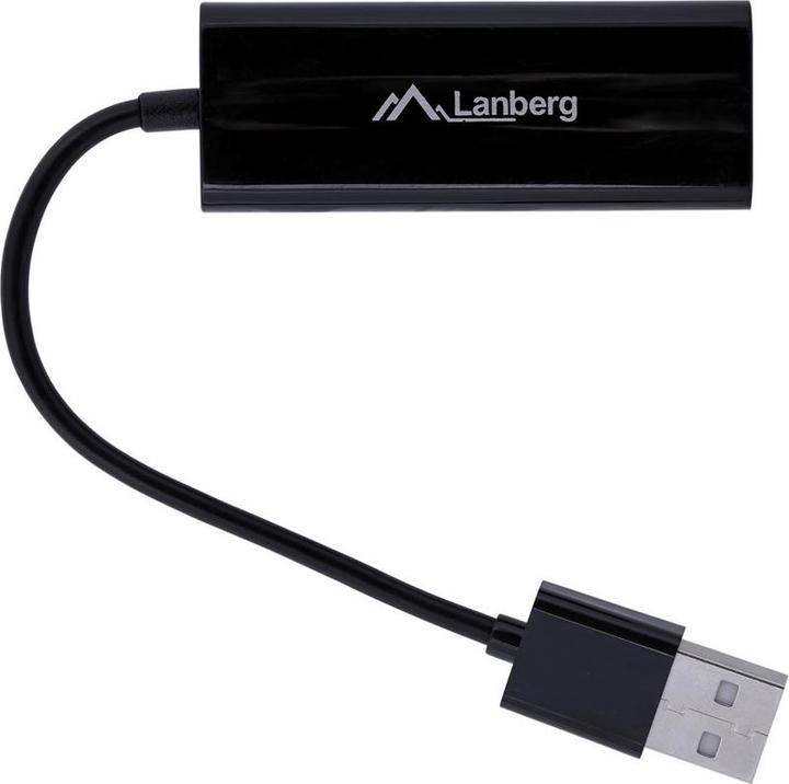 Produktbild Lanberg NC-0100-01 Kabelschnittstellen-/Gender-Adapter USB-A RJ-45 Schwarz (USB, RJ45 (1x))