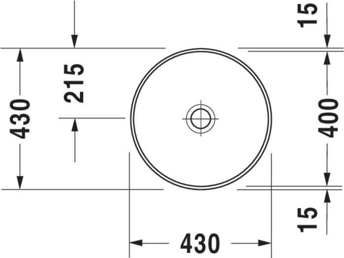 Actual product image Duravit Built-in washbasin ARCHITEC o ÜL HLB d= 400mm without tap hole white (430 mm, 430 mm)