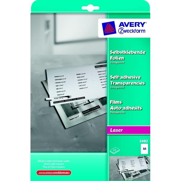 Image du produit Avery Zweckform Film pour imprimante laser A4 transparent 25 feuilles