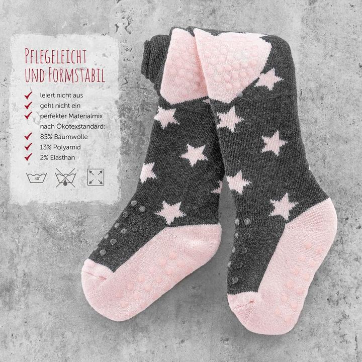 Image du produit La Loona LaLoona Collants pour bébé Collants à enfiler - Étoiles Rose - (74/80)