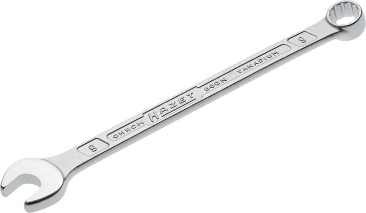 Actual product image HAZET Combination wrench 600N-9 ∙ Outside 12-point traction profile ∙ 9 mm (9 mm)