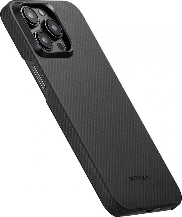 Image du produit Pitaka MagEZ Étui pour iPhone 15 Pro (Noir/Twill gris) 600D (Apple iPhone 15 Pro)