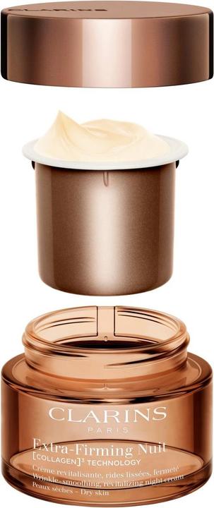 Actual product image Clarins Extra-Firming Nuit (COLLAGEN)³ TECHNOLOGY Crème Peaux sèches Refill (50 ml, Night cream)