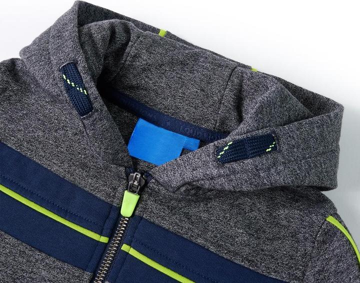 Produktbild VidaXL Kinder-Kapuzenpullover mit Reissverschluss Grau Melange (92)