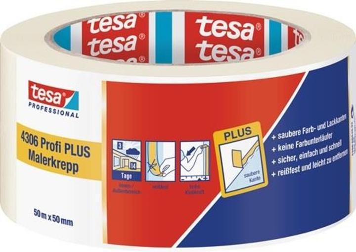 Produktbild tesa Profi PLUS Malerkrepp 50m x 50mm (50 mm)
