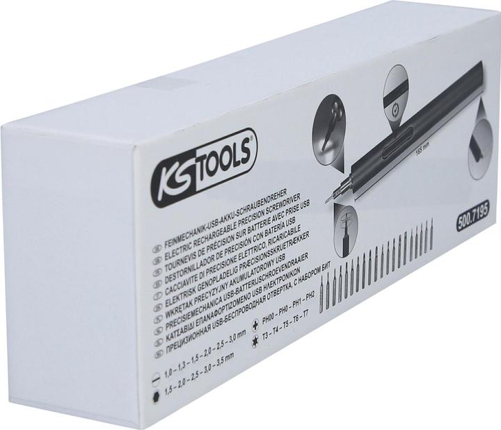 Actual product image KS Tools Werkzeuge-Maschinen GmbH Precision Mechanics USB Battery Screwdriver (500.7195)
