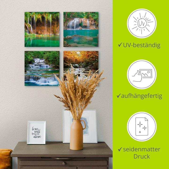 Produktbild Artland Schöner Wasserfall im Wald J5FV (30 x 30 cm)