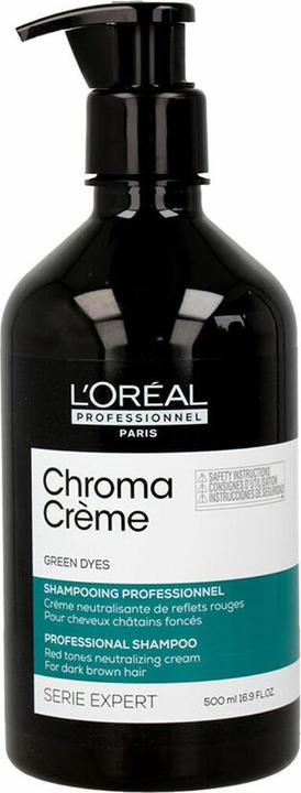 L'Oréal Professionnel CHROMA CRÈME green dyes professional shampoo 500 ml (500 ml, Flüssiges Shampoo)