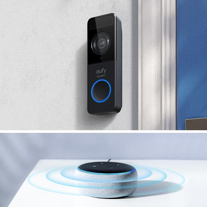 Actual product image eufy Battery Doorbell Slim 1080p Black (Wireless)