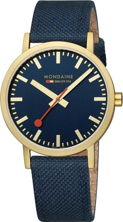 Actual product image Mondaine Classic - inspired by nature - Ip Gold (Analogue wristwatch, 40 mm)