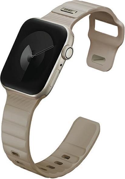 Image du produit Uniq pasek Stride Apple Watch Series 1/2/3/4/5/6/7/8/9/SE/SE2 38/40/41mm FKM Rubber Strap kaki/pale (Matières plastiques)