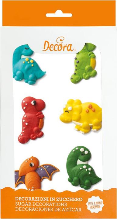 Image du produit Decora Décor en sucre Dinosaure (6 x)