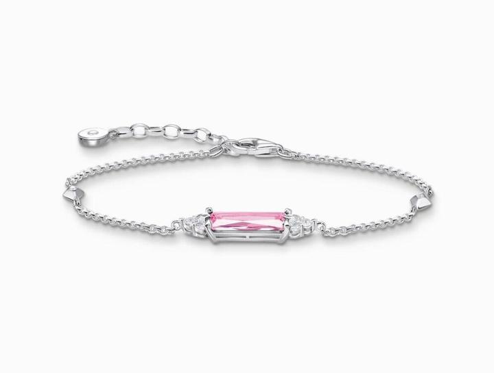 Immagine prodotto Thomas Sabo Bracciale con pietra rosa (19 cm, Argento 925)