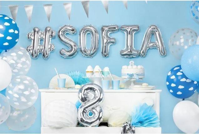 Image du produit Partydeco Ballon "Hashtag" en argent (1 x)