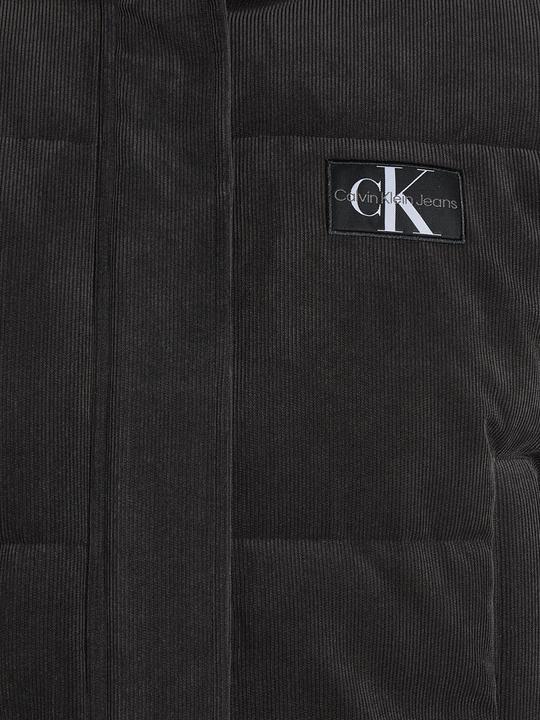 Image du produit Calvin Klein Corduroy Cropped Puffer Dames Jas - Zwart - Maat L (L)