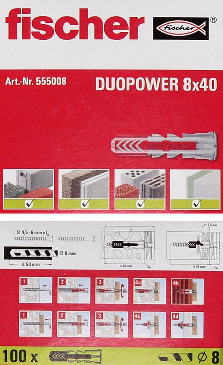 Productafbeelding Fischer 2-componenten deuvels (100 Pcs.)