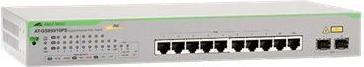 Actual product image Allied Telesis 10 Port Gigabit Ethernet Switch, PoE+, 2 SFP (12 ports)