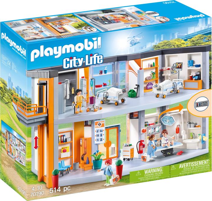 Playmobil Grosses Krankenhaus mit Einrichtung (70190, Playmobil City Life)