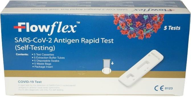 Produktbild Flowflex SARS-CoV-2 Antigen Schnelltest (5 x)